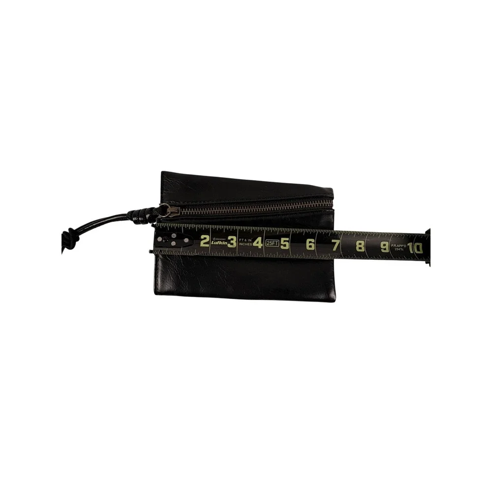 Universal Thread Wristlet Pouch Womens OS Black Excellent Faux Leather Zipper